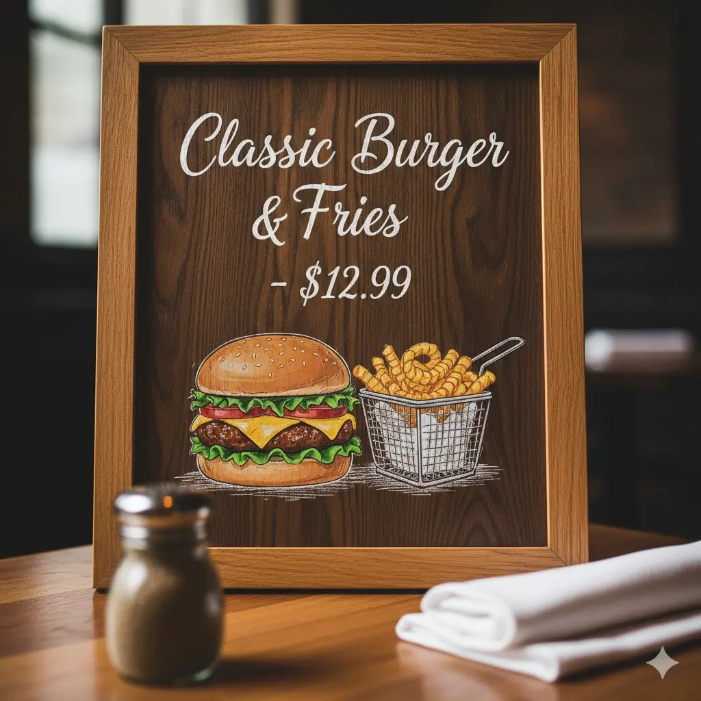 Before editing - Cambio prezzo in un menu di ristorante